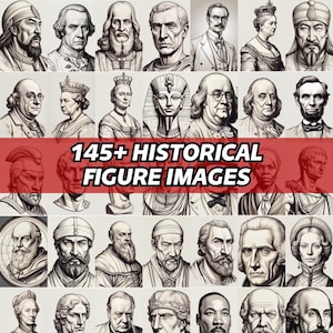 Historische figuren 145+ beeldcompilatie: digitale download voor schetsen en kunstprojecten