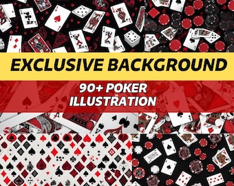 Poker-Themed Digital Wallpaper | Playing Card Backgrounds