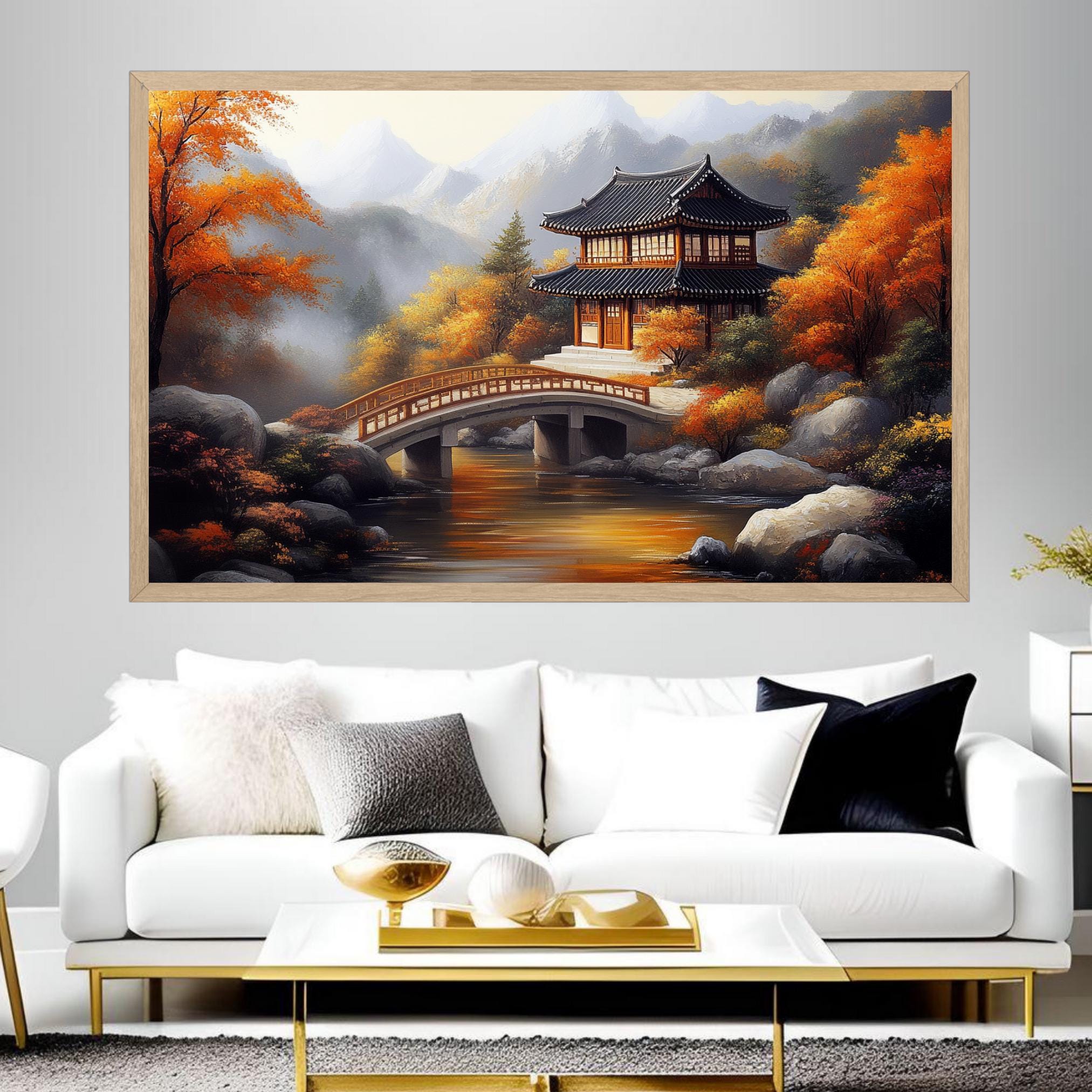 Samsung Frame TV Art: Korean Sansuhwa Landscape (digital Download