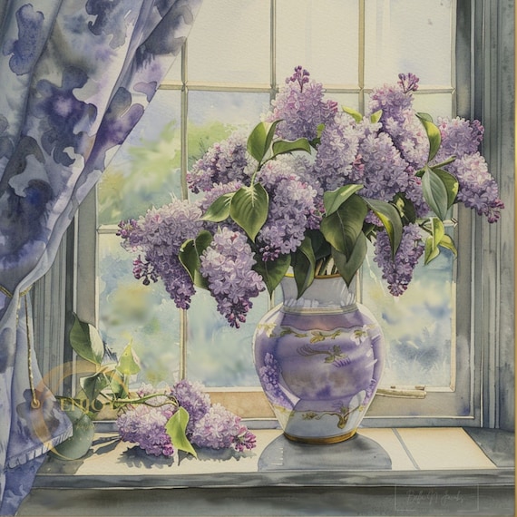 油絵 絵画 【ライラック】 油絵 油彩 油彩画 絵 絵画 【ライラック】A4 絵画 HR 通販 16070695