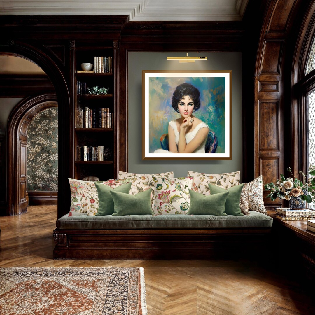 Vintage Glamour Portrait Printable Wall Art – Elegant Classic Hollywood ...