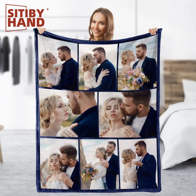 Luxury blanket customization, Photo blanket gifts for mom, Mother's Day gifts, Personalized photo blankets, Gifts for her,Family photo gifts zdjęcie 6