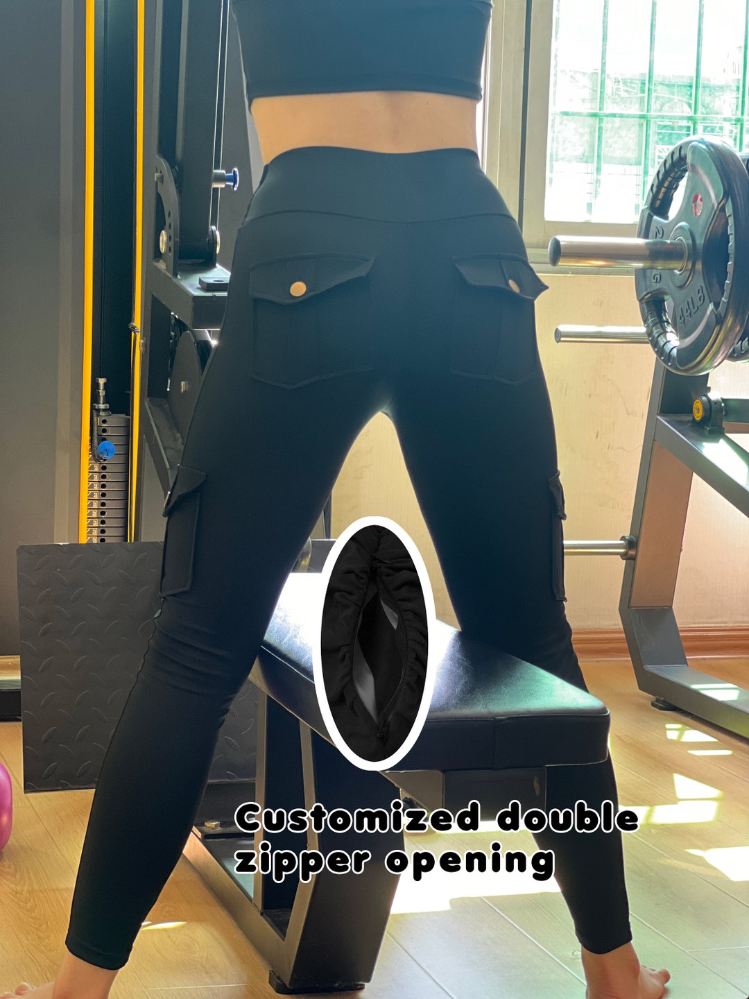 Handmade Organic Cotton Workout Pants With Pockets Comfortable Yoga