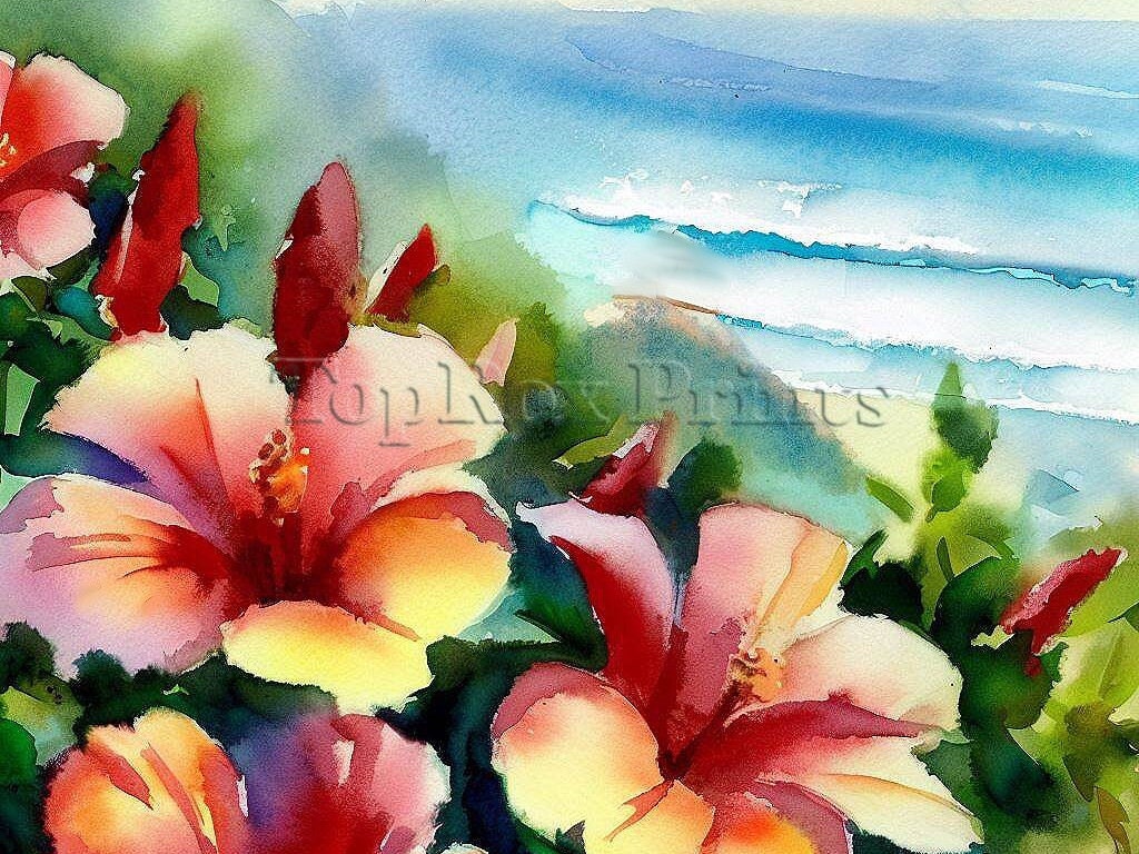 Instant Download Printable Scenic Art Flower Print Vivid - Etsy