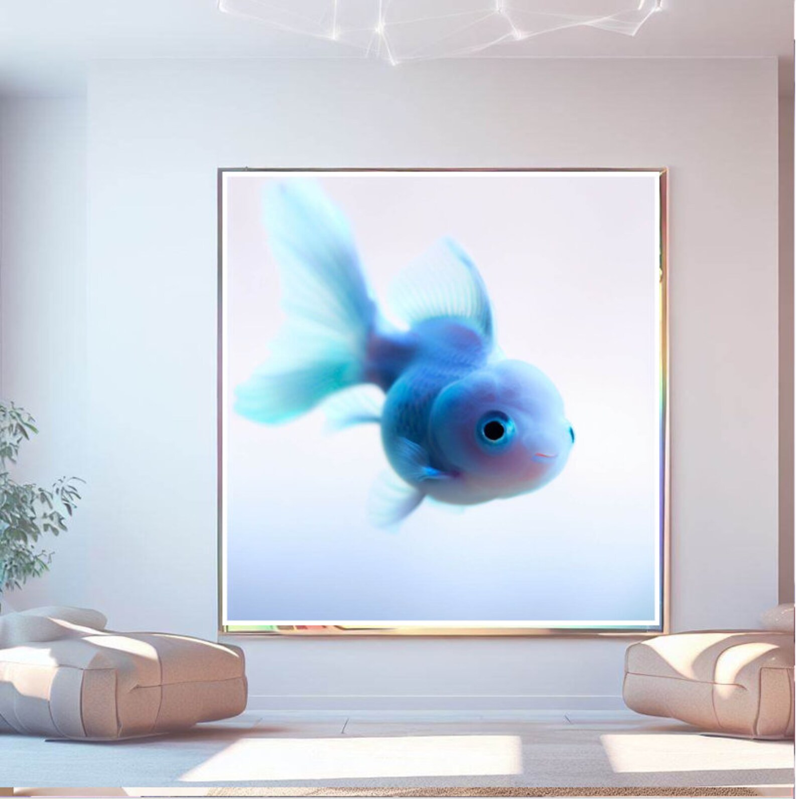 Printable Goldfish Digital Wall Art, 20 High Resolution Goldfish Living ...