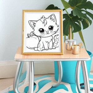Magische schattige kittenavonturen: kleurboek voor kinderen – 65 leuke schattige kittenillustraties urenlang creatief plezier | Digitale download, kunst door GojaCA