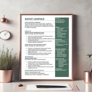 Paquete completo de solicitud de empleo para analista de negocios con currículum vitae y carta de presentación optimizado para profesionales Avance profesional compatible con ATS