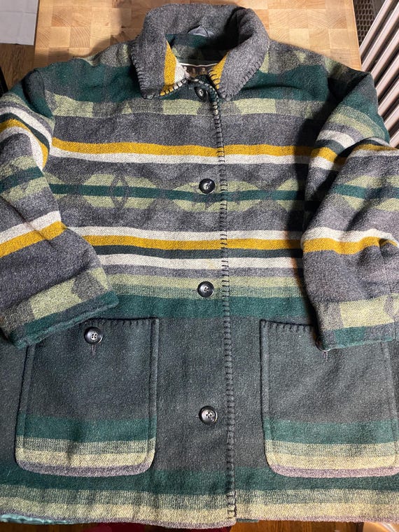 Utex Wool Chore Coat Lined Size Large - image 1