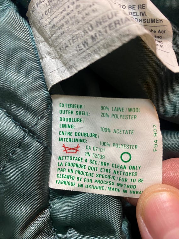 Utex Wool Chore Coat Lined Size Large - image 16