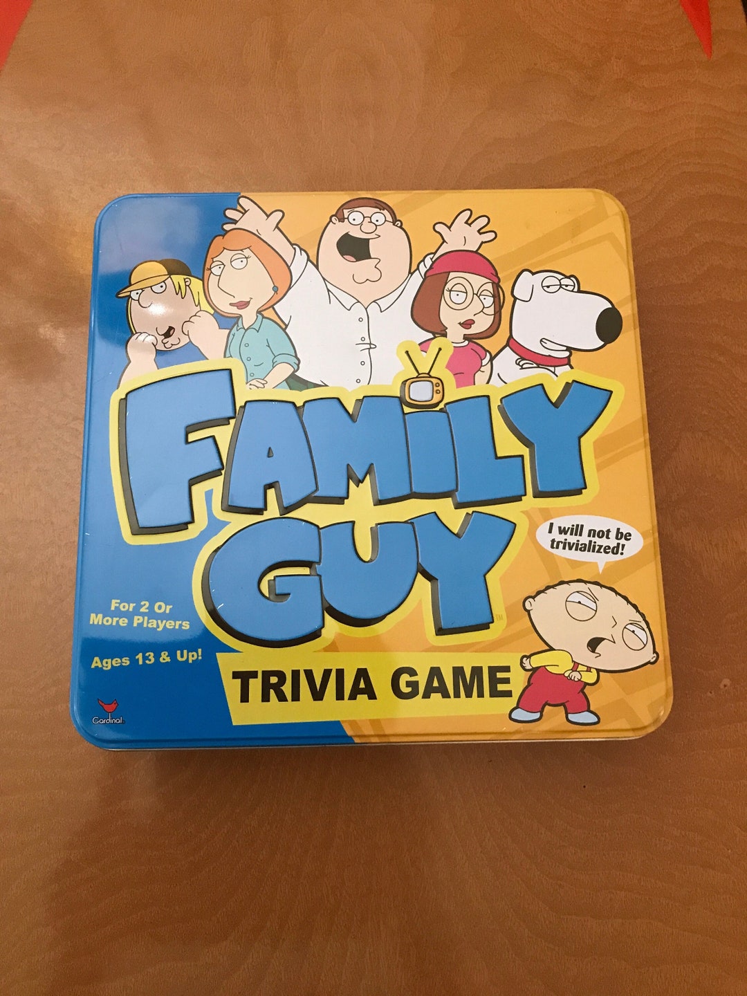 Family Guy Trivia Game W/ Metal Tin Complete Set W/ Wear and Etsy
