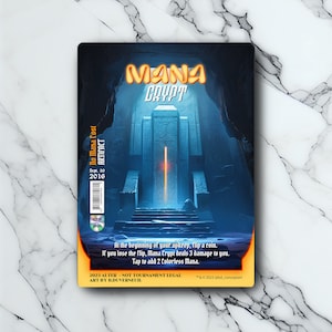 Mana Crypt - Retro Futuriste / Vintage - Full Art Holographique - pour les collectionneurs et les joueurs MTG - Carte Magic Altérée