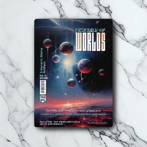 Crucible of Worlds - Retro Futuriste / Vintage - Full Art Holographique - pour les collectionneurs et les joueurs MTG - Carte Magic Altérée