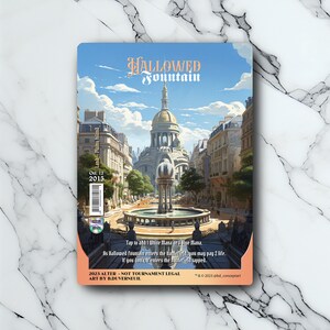 Hallowed Fountain - Vintage - Full Art Holographique - pour les collectionneurs et les joueurs MTG - Cartes Magic Altérées
