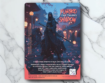 Yuriko, the tiger's shadow - Vintage - Full Art Holographic - for collectors and MTG players - Altered Magic Cards
