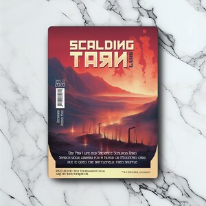 Scalding Tarn - Retro Futuriste / Vintage - Full Art Holographique - pour les collectionneurs et les joueurs MTG - Cartes Magic Altérées