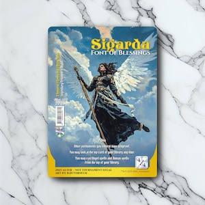 Sigarda Font of Blessings - Vintage - Full Art Holographique - pour les collectionneurs et les joueurs MTG - Cartes Magic Altérées