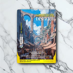 Commercial District - Surveil Lands / Vintage - Full Art Holographique - pour les collectionneurs et les joueurs MTG - Cartes Magic Altérées