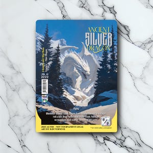 Ancient Silver Dragon - Vintage - Full Art Holographique - pour les collectionneurs et les joueurs MTG - Cartes Magic Altérées