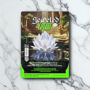 Jeweled Lotus - Retro Futuriste / Vintage - Full Art Holographique - pour les collectionneurs et les joueurs MTG - Cartes Magic Altérées