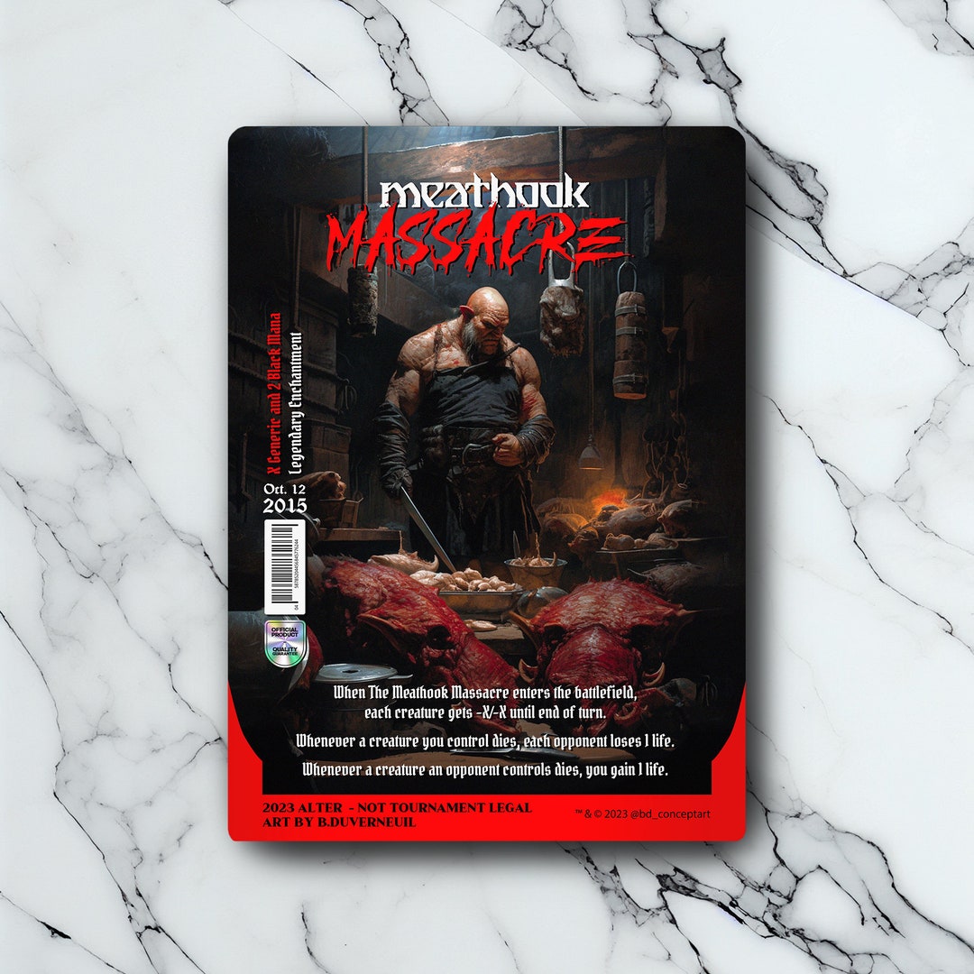 Meathook Massacre Vintage Full Art Holographic for Collectors and MTG Players Altered