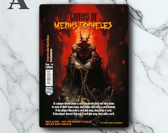 Chains of Mephistopheles - Retro Futuristic - Full Art Holographic - for Collectors & MTG Players - Altered Magic Card
