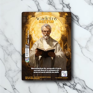 Academy Rector - Retro Futuriste / Vintage - Full Art Holographique - pour les collectionneurs et les joueurs MTG - Cartes Magic Altérées
