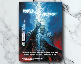 Power Artifact - Retro Futuristic / Vintage - Full Art Holographic - for Collectors and MTG Players - Altered Magic Card