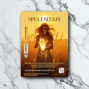 Spellseeker - Retro Futuriste / Vintage - Full Art Holographique - pour les collectionneurs et les joueurs MTG - Cartes Magic Altérées
