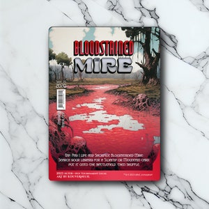 Bloodstained Mire - Retro Futuriste / Vintage - Full Art Holographique - pour les collectionneurs et les joueurs MTG - Cartes Magic Altérées