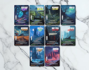 Slow Lands - Retro Futuristic / Vintage - Full Art Holographic - for MTG Collectors and Players - Altered Magic Cards