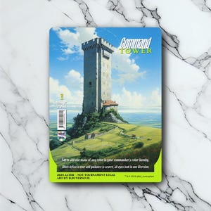 Command Tower - Retro / Vintage - Full Art Holographique - pour les collectionneurs et les joueurs MTG - Carte Magic Altérée