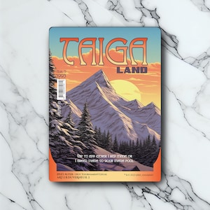 Taiga - Retro Futuriste / Vintage - Full Art Holographique - pour les collectionneurs et les joueurs MTG - Cartes Magic Altérées
