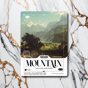 Mountain - Brutalist Style - Full Art Holographique - pour les collectionneurs et les joueurs MTG - Cartes Magic Altérées