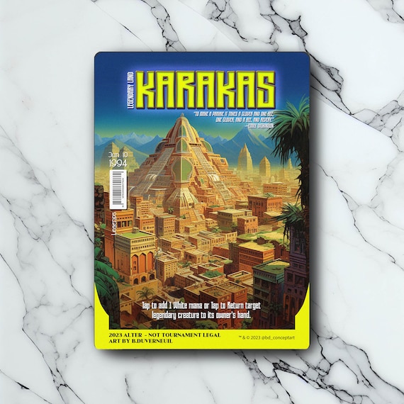 Karakas - Retro Futuristic / Vintage - Full Art Holographic - for  Collectors and MTG Players - Altered Magic Cards - Etsy UK