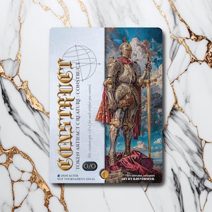 Construct Token - Retro Futuriste - Full Art Holographique - pour les collectionneurs & les joueurs MTG - Carte Magic Altérée