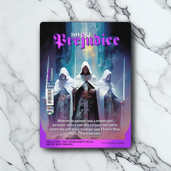 mtg card invoke prejudice Return target permanent card from your graveyard to the battlefield Wizards Of The Coast Bans