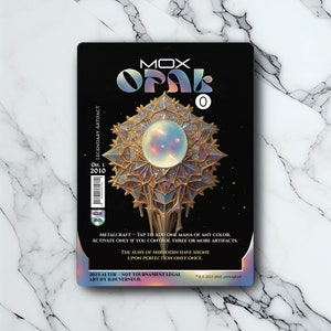 Mox Opal - Retro Futuriste / Vintage - Full Art Holographique - pour les collectionneurs et les joueurs MTG - Cartes Magic Altérées