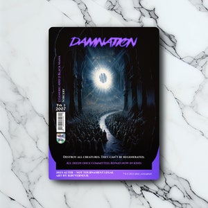 Damnation - Vintage - Full Art Holographique - pour les collectionneurs et les joueurs MTG - Cartes Magic Altérées