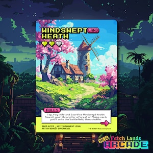 Windswept Heath - Arcade / Retro Gaming - Full Art Holographique - pour les collectionneurs et les joueurs MTG - Cartes Magic Altérées