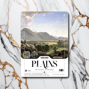 Plains - Brutalist Style - Full Art Holographique - pour les collectionneurs et les joueurs MTG - Cartes Magic Altérées