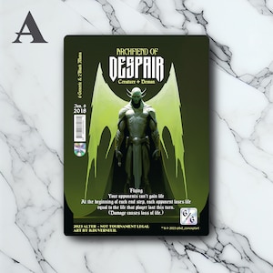 Archfiend of Despair - Retro Futuriste / Vintage - Full Art Holographique - pour les collectionneurs & les joueurs MTG - Carte Magic Altérée