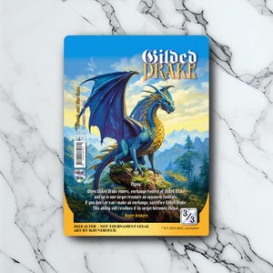 Gilded Drake - Vintage - Full Art Holographique - pour les collectionneurs et les joueurs MTG - Cartes Magic Altérées