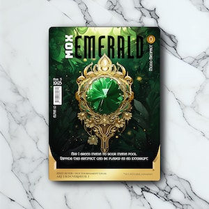 Mox Emerald - Retro Futuriste / Vintage - Full Art Holographique - pour les collectionneurs et les joueurs MTG - Cartes Magic Altérées