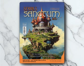 Serra&#39;s Sanctum - Retro Futuristic / Vintage - Full Art Holographic - for Collectors and MTG Players - Altered Magic Cards