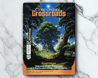 Concordant Crossroads - Vintage - Full Art Holographic - for collectors and MTG players - Altered Magic Cards