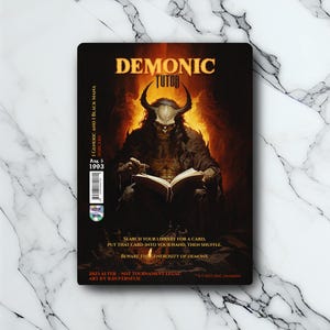Demonic Tutor - Retro Futuriste / Vintage - Full Art Holographique - pour les collectionneurs et les joueurs MTG - Carte Magic Altérée