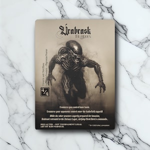 Urabrask, The Hidden - Vintage - Full Art Holographique - pour les collectionneurs et les joueurs MTG - Cartes Magic Altérées