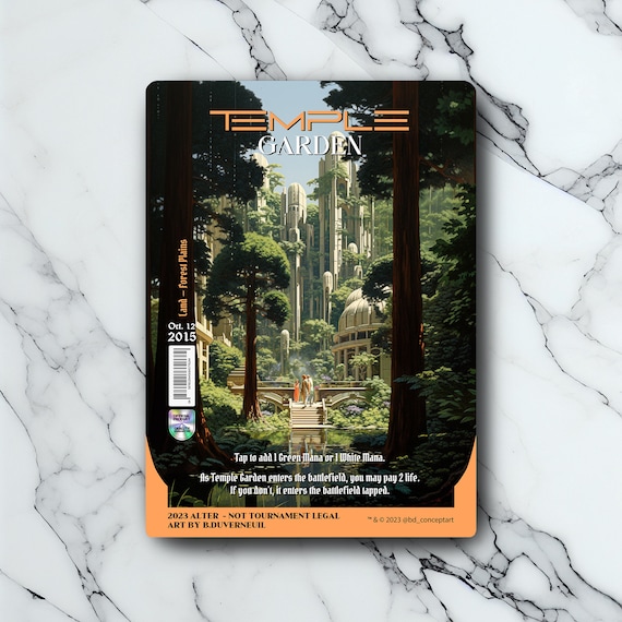 Temple Garden - Vintage - Full Art Holographic - for Collectors and MTG  Players - Altered Magic Cards - Etsy