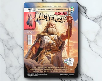 Angus Mackenzie - Retro Futuristic / Vintage - Full Art Holographic - for Collectors and MTG Players - Altered Magic Cards