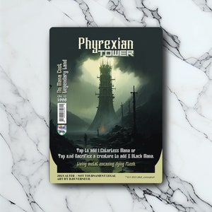 Phyrexian Tower - Vintage - Full Art Holographique - pour les collectionneurs et les joueurs MTG - Carte Magic Altérée